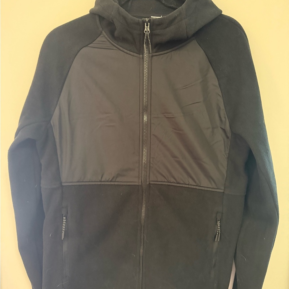 Asics Black Performance Jacket with High Collar and Paneled Design